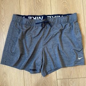 Nike Dri-Fit, Navy Blue Running Shorts with drawstring waist, pockets, XXL